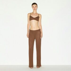 Skims Sheer Knit Straight Leg Pants